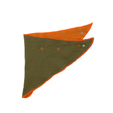 Load image into Gallery viewer, FlyWing Triangular Scarf in the design “ARMY ORANGE”
