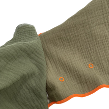 Load image into Gallery viewer, FlyWing Triangular Scarf in the design “ARMY ORANGE”
