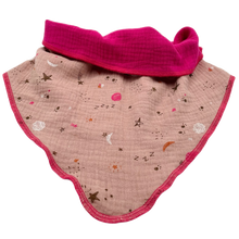 Load image into Gallery viewer, FlyWing Triangular Scarf in the design “SPACE PINK”
