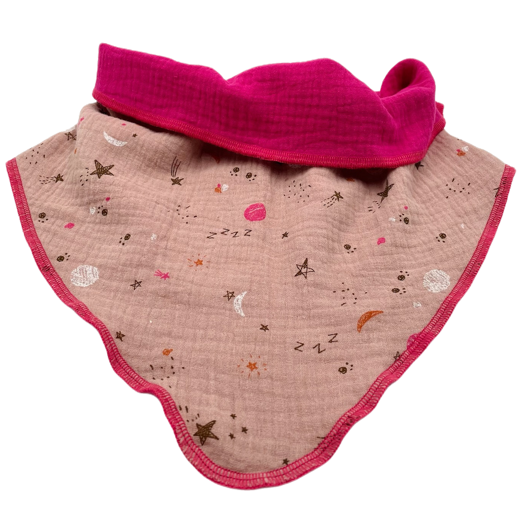 FlyWing Triangular Scarf in the design “SPACE PINK”