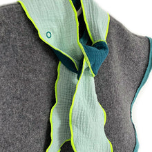 Load image into Gallery viewer, FlyWing Scarf in the design “MINT PETROL”
